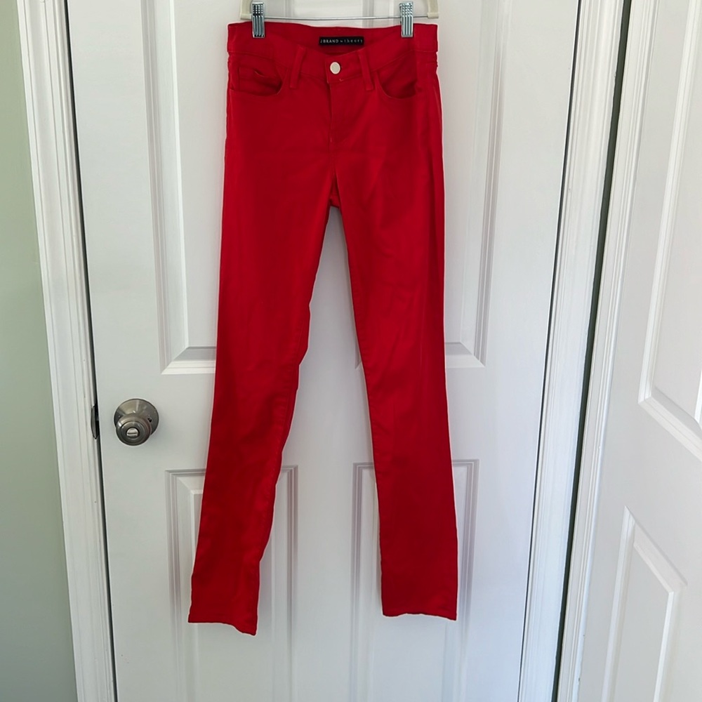 Red J Brand for Theory stretchy jeans.